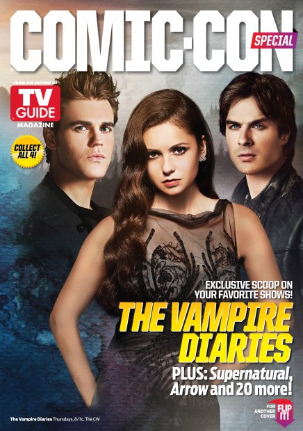 TV Guide cover - Nina Dobrev,Paul Wesley, Ian Somerhalder - July 16, 2013