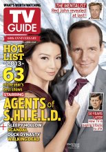 TV Guide cover - Ming-Na Wen, Clark Gregg, John F. Kennedy, Simon Baker - November 11, 2013