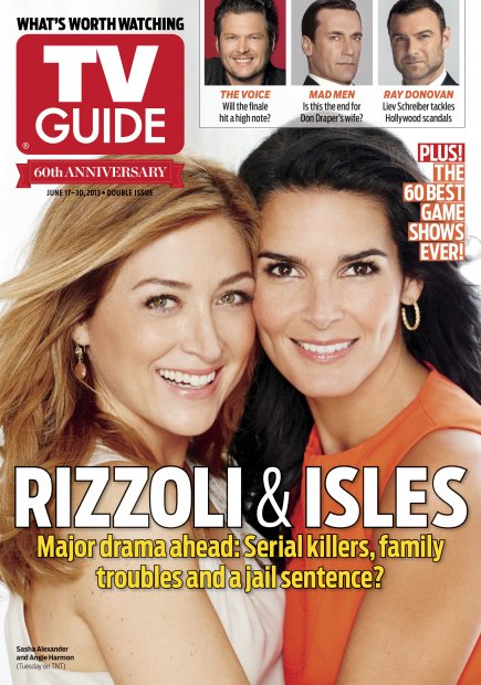 TV Guide cover - Sasha Alexander, Angie Harmon, Blake Shelton, Jon Hamm, Liev Schreiber - June 17, 2013