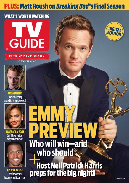 TV Guide cover - Neil Patrick Harris, Jennifer Lopez, Kanye West, Alexander Skarsgård - September 2, 2013