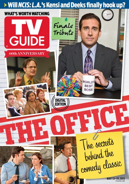TV Guide cover - Steve Carell Rainn Wilson John Krasinski Jenna Fischer B.J. Novak Ed Helms Kate Flannery Mindy Kaling - May 13, 2013