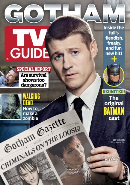 TV Guide cover - Ben McKenzie, Robin Lord Taylor, Pinkett Smith, Adam West, Bear Grylls - October 27, 2014