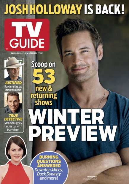 TV Guide cover - Josh Holloway, Matthew McConaughey, Timothy Olyphant, Michelle Dockery - January 6, 2014