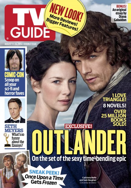 TV Guide cover - Caitriona Balfe, Sam Heughan, Norman Reedus, Seth Meyers, Elizabeth Lail, Georgina Haig - August 11, 2014
