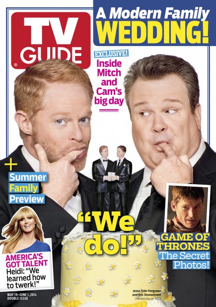 TV Guide cover - Jesse Tyler Ferguson, Eric Stonestreet, Heidi Klum, Nikolaj Coster-Waldau - May 19, 2014