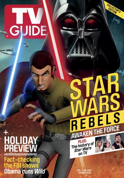 TV Guide cover - Darth Vader, Carrie Fisher, Harrison Ford, Mark Hamill, Kanan - December 7, 2015