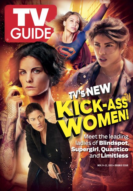 TV Guide cover - Jaimie Alexander, Melissa Benoist, Jennifer Carpenter, Priyanka Chopra - November 9, 2015