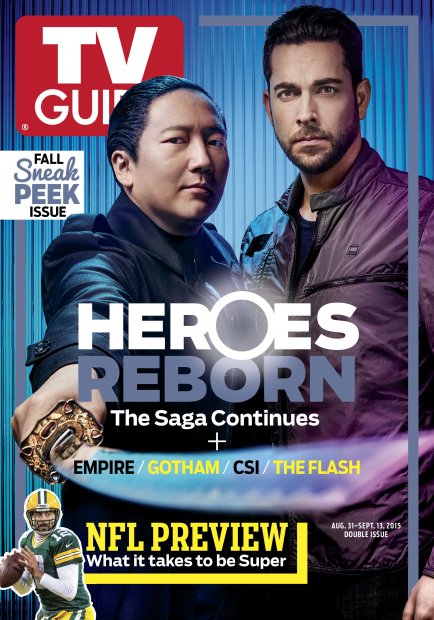 TV Guide cover - Masi Oka, Zachary Levi - August 31, 2015