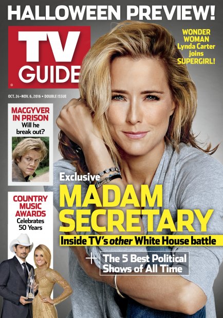 TV Guide cover - Téa Leoni, Brad Paisley, Lucas Till, Carrie Underwood - October 24, 2016