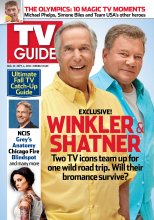 TV Guide cover - Jaimie Alexander, Mark Harmon, Michael Phelps, William Shatner, Henry Winkler - August 22, 2016