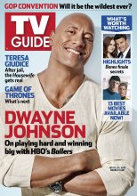 TV Guide cover - David Boreanaz, Emily Deschanel, Dwayne Johnson, Chris Pine, Zachary Quinto - July 11, 2016