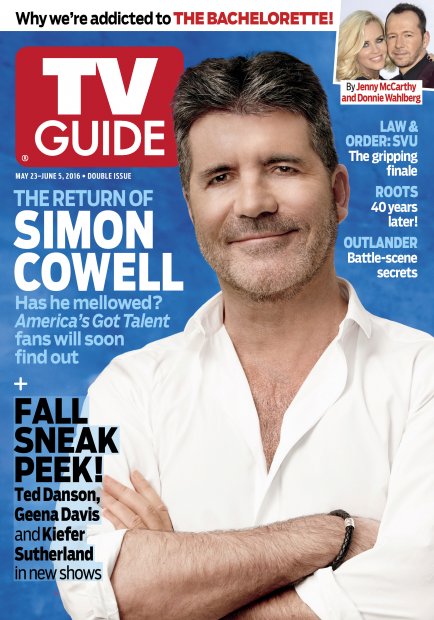 TV Guide cover - Simon Cowell, Jenny McCarthy, Donnie Wahlberg - May 23, 2016
