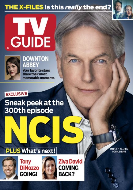TV Guide cover - Gillian Anderson, Cote de Pablo, Michelle Dockery, David Duchovny, Mark Harmon, Michael Weatherly - March 7, 2016