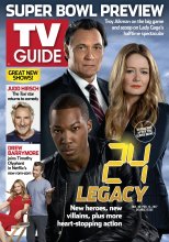 TV Guide cover - Drew Barrymore, Corey Hawkins, Judd Hirsch, Timothy Olyphant, Miranda Otto, Jimmy Smits - January 30, 2017