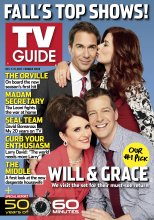 TV Guide cover - Sean Hayes, Eric McCormack, Debra Messing, Megan Mullally - October 2, 2017