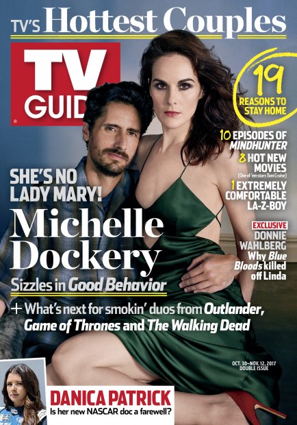 TV Guide cover - Juan Diego Botto, Michelle Dockery, Danica Patrick - October 30, 2017