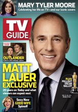 TV Guide cover - Caitriona Balfe, Christine Baranski, Sam Heughan, Matt Lauer, Mary Tyler Moore - February 13, 2017