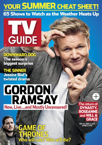 TV Guide cover - Kit Harington, Gordon Ramsay - May 29, 2017