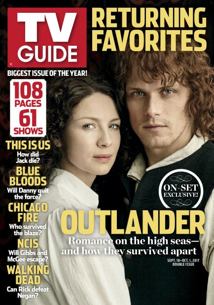 TV Guide cover - Caitriona Balfe, Sam Heughan - September 18, 2017