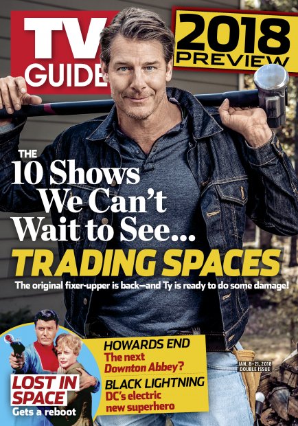 TV Guide cover - June Lockhart, Ty Pennington, Guy Williams - January 8, 2018