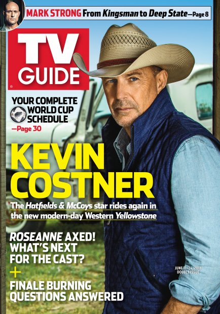 TV Guide cover - Kevin Costner, Mark Strong - June 11, 2018
