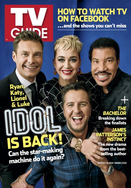 TV Guide cover - Luke Bryan, Katy Perry, Lionel Richie, Ryan Seacrest - March 5, 2018