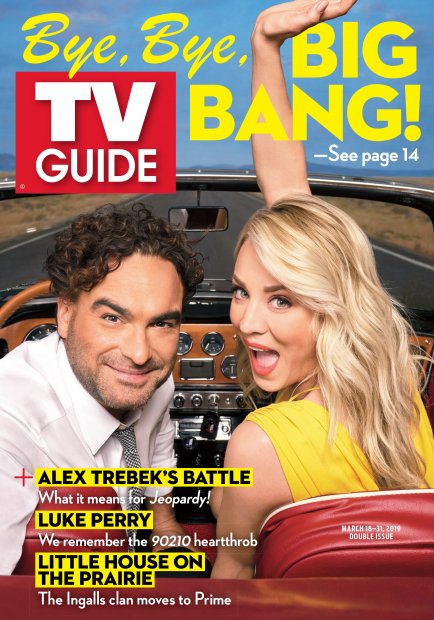 TV Guide cover - Kaley Cuoco, Johnny Galecki - March 18, 2019