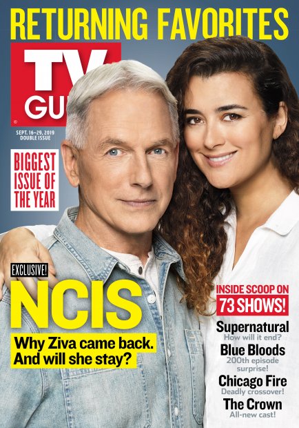 TV Guide cover - Mark Harmon, Cote de Pablo - September 16, 2019