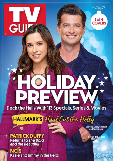 TV Guide cover - Wes Brown, Lacey Chabert - November 21, 2022