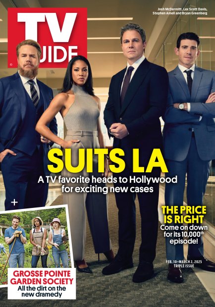 TV Guide cover - Stephen Amell, Lex Scott Davis, Bryan Greenberg, Josh McDermitt - February 10, 2025