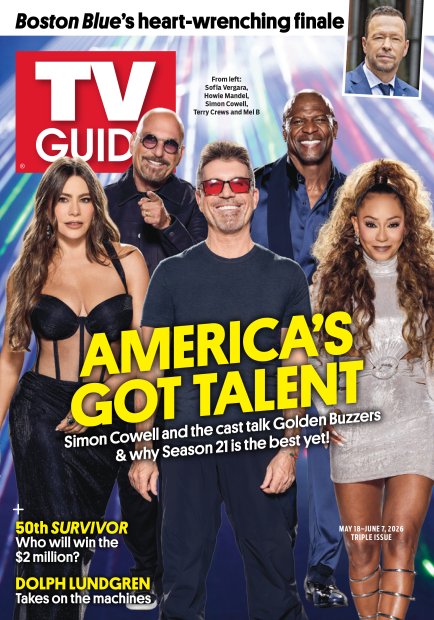 TV Guide cover - Simon Cowell, Terry Crews, Mel B, Howie Mandel, Sofía Vergara, Donnie Wahlberg - May 18, 2026