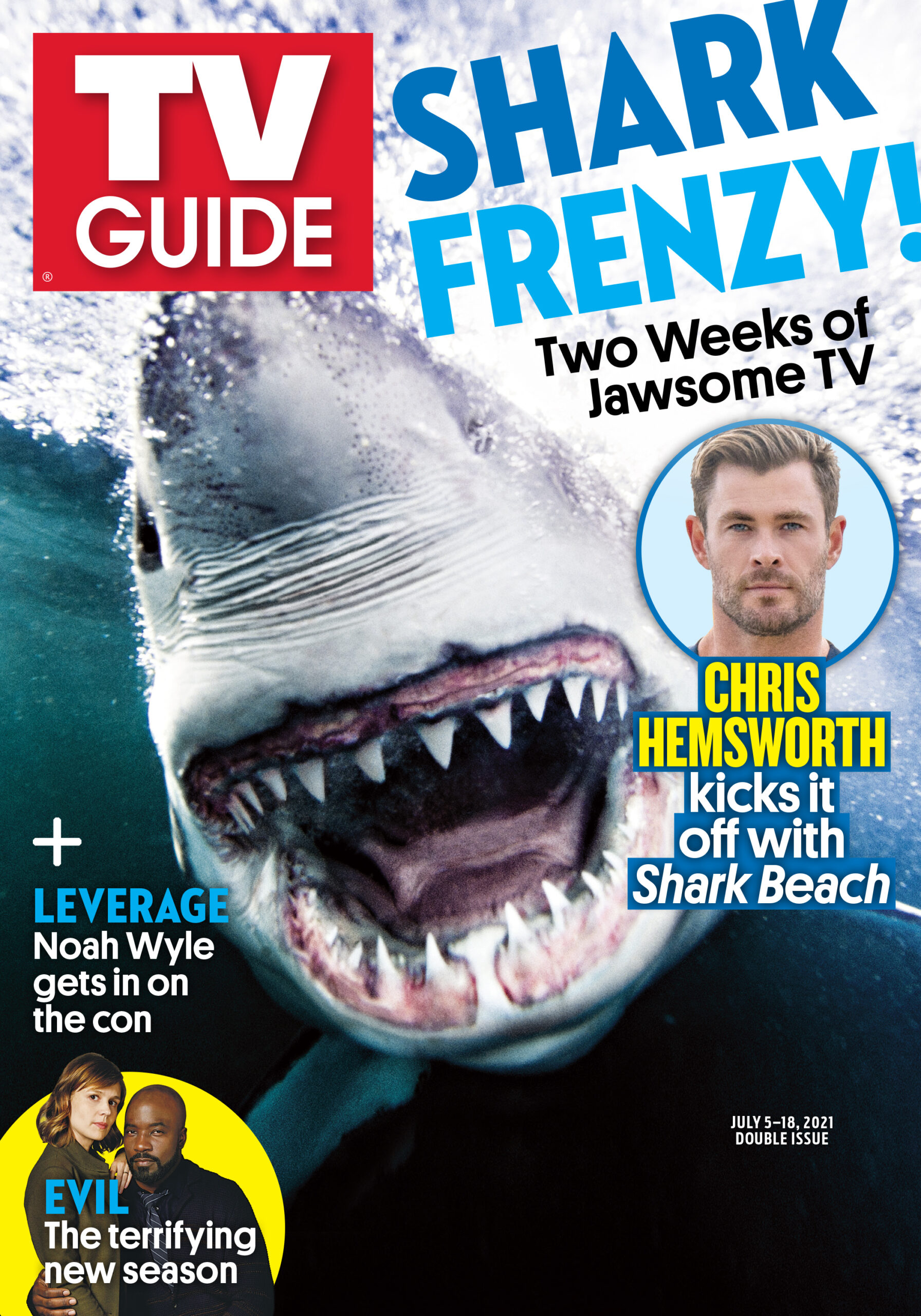 TV Guide - Cover Shark Frenzy - July 1, 2021
