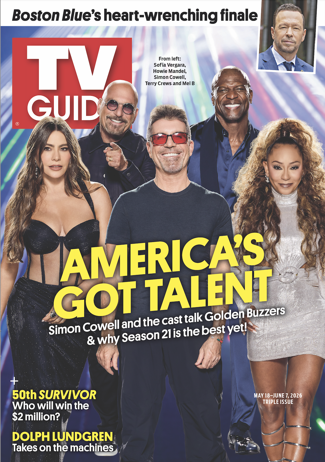 AMERICA'S GOT TALENT SIMON COWELL AND THE CAST TALK GOLDEN BUZZERS AND WHY SEASON 21 IS THE BEST YET; 50TH SURVIVOR WHO WILL WIN THE $2 MILLION? DOLPH LUNDGREN TAKES ON THE MACHINES