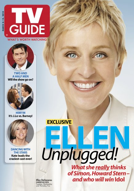 Ellen DeGeneres on the cover of TV Guide Magazine, 2010